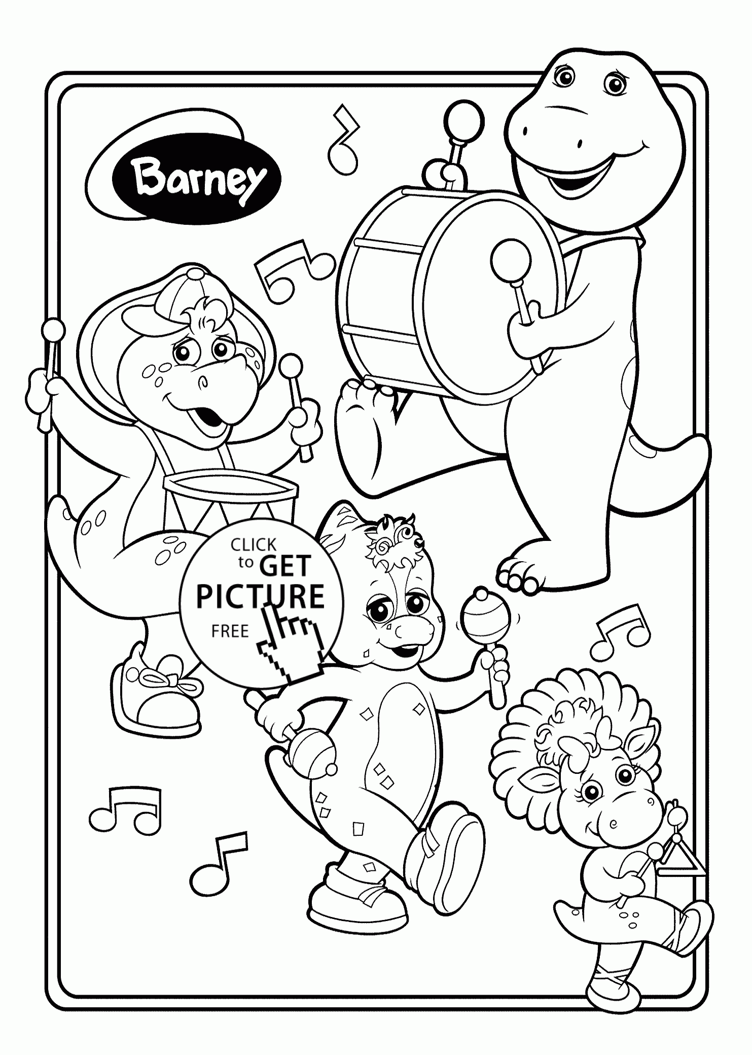 Barney Birthday Coloring Pages Coloring Home