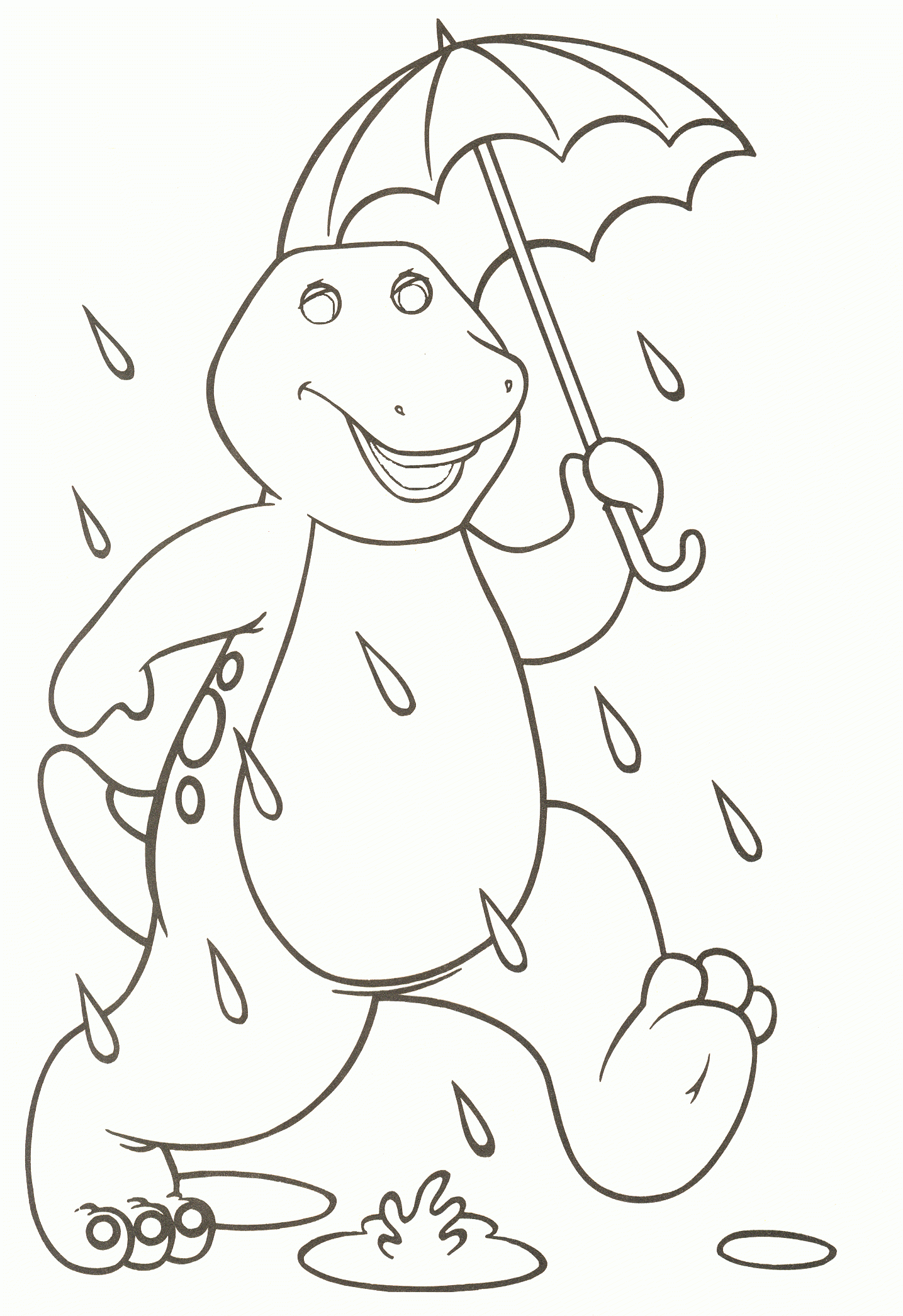 Barney Birthday Coloring Pages Coloring Home
