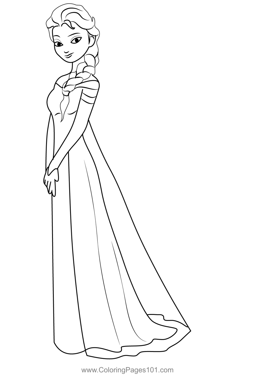 Beautiful Elsa Coloring Page Elsa Coloring Pages Frozen Coloring
