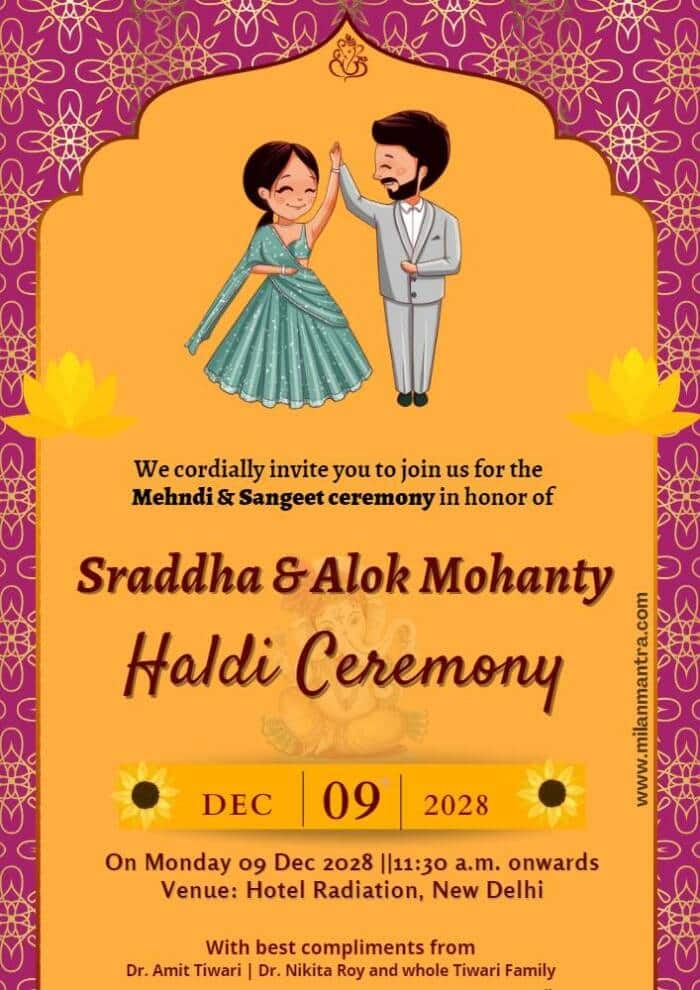 haldi kumkum invitation template