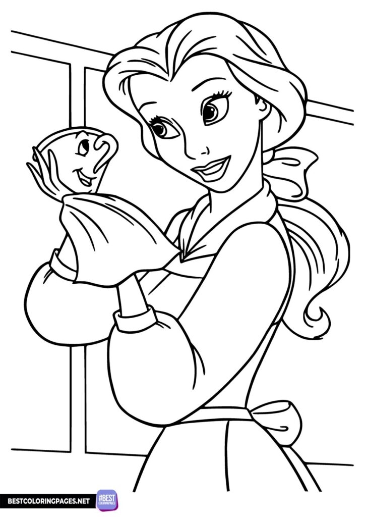 Beauty And The Beast Printable Coloring Pages Free Printable Coloring