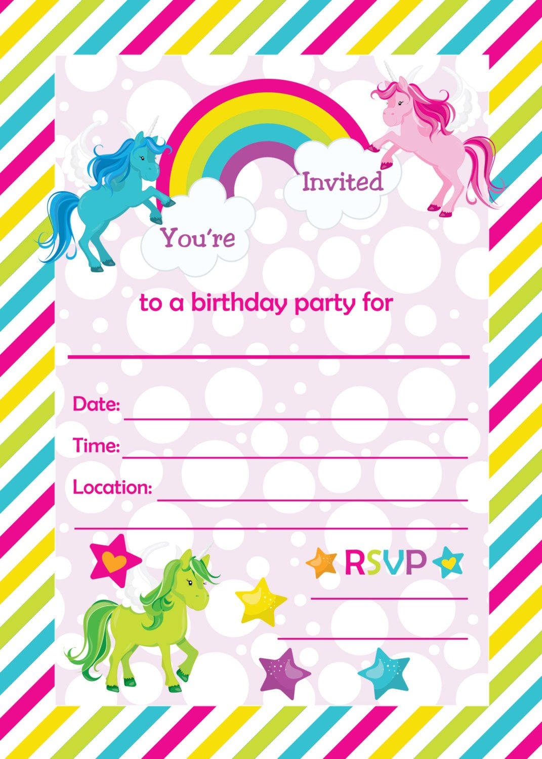 6th birthday invite template