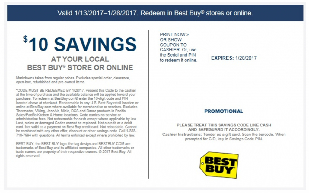 Best Buy Printable Gift Card