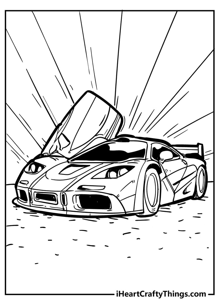 free cars coloring pages printable