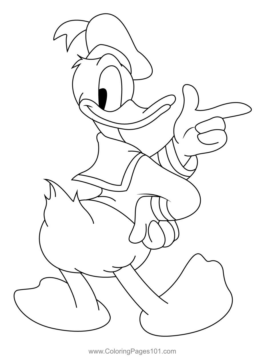 Best Donald Duck Coloring Page For Kids Free Donald Duck Printable 
