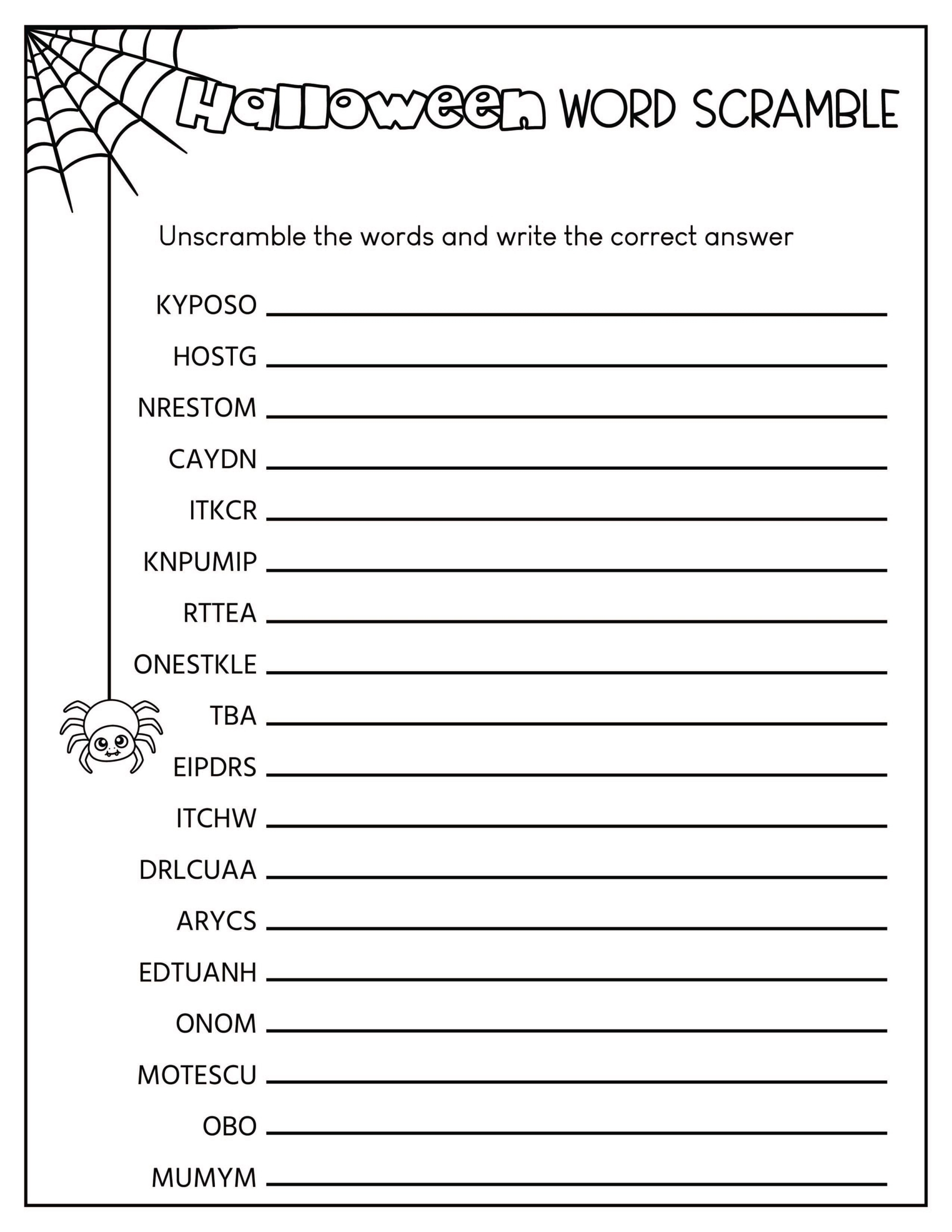 halloween activities for kids printable pdf