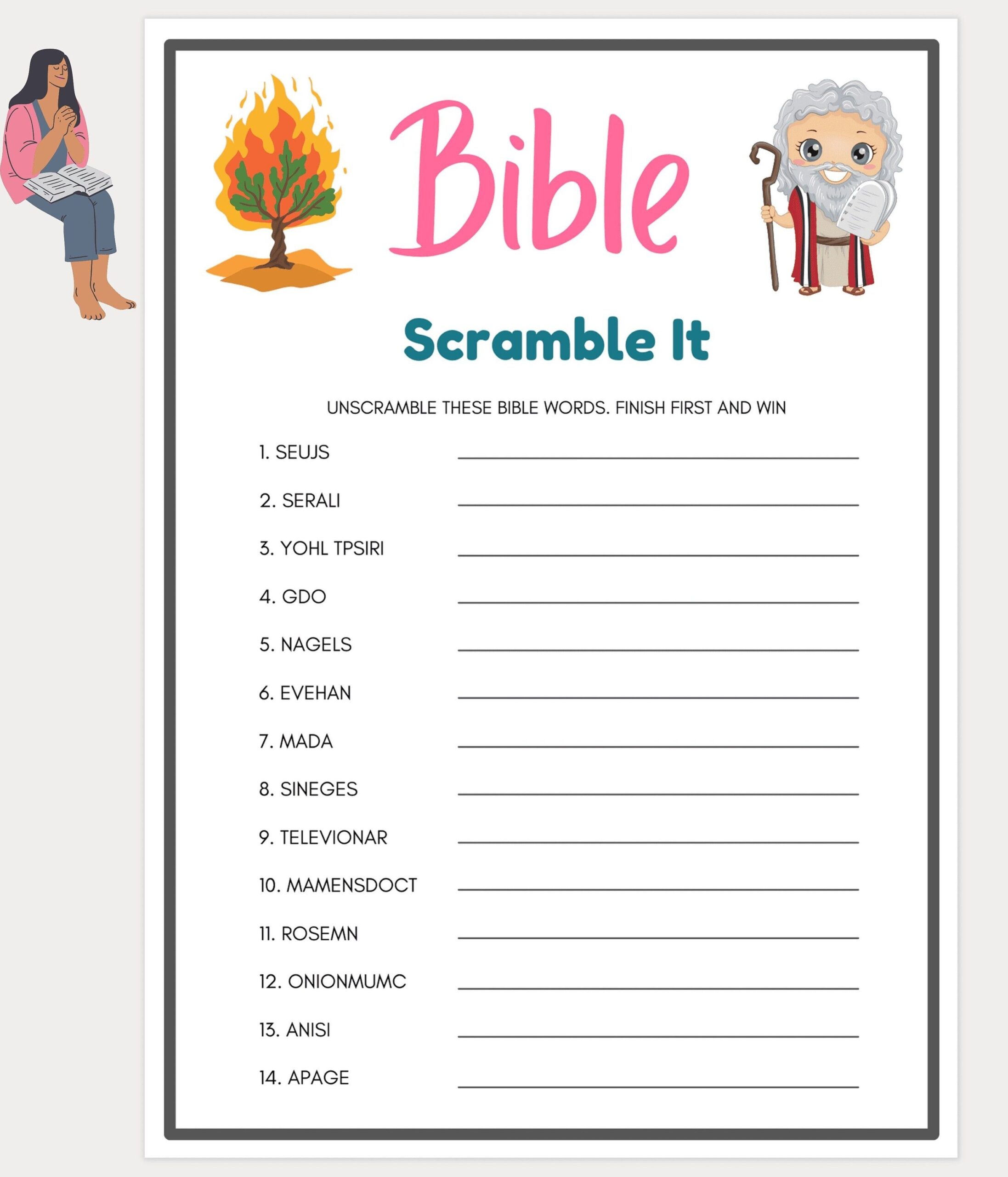 Bible Games Bible Scramble It Game Bible Games For Kids Bible Games 