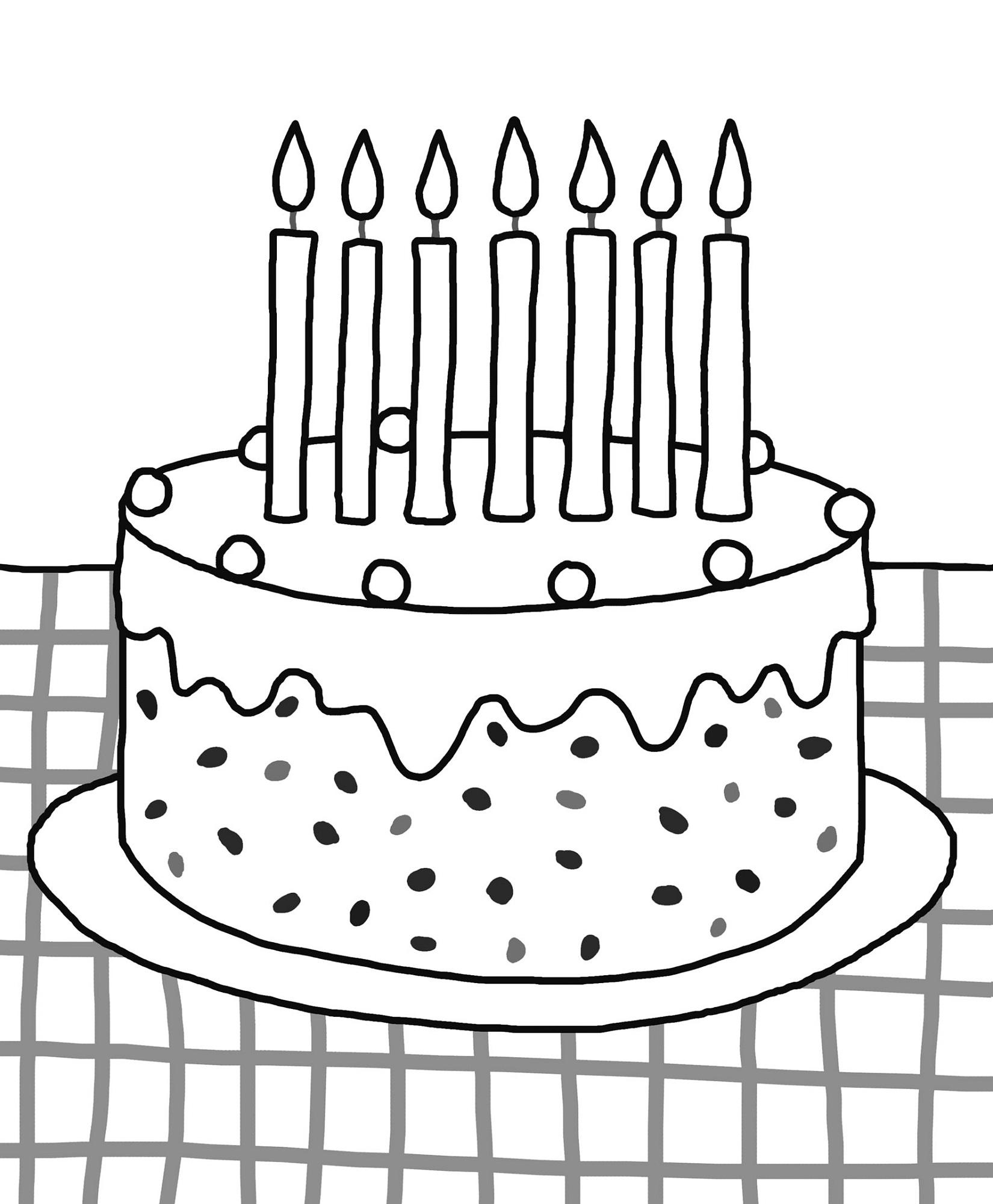 Birthday Cake Color Pages Activity Shelter