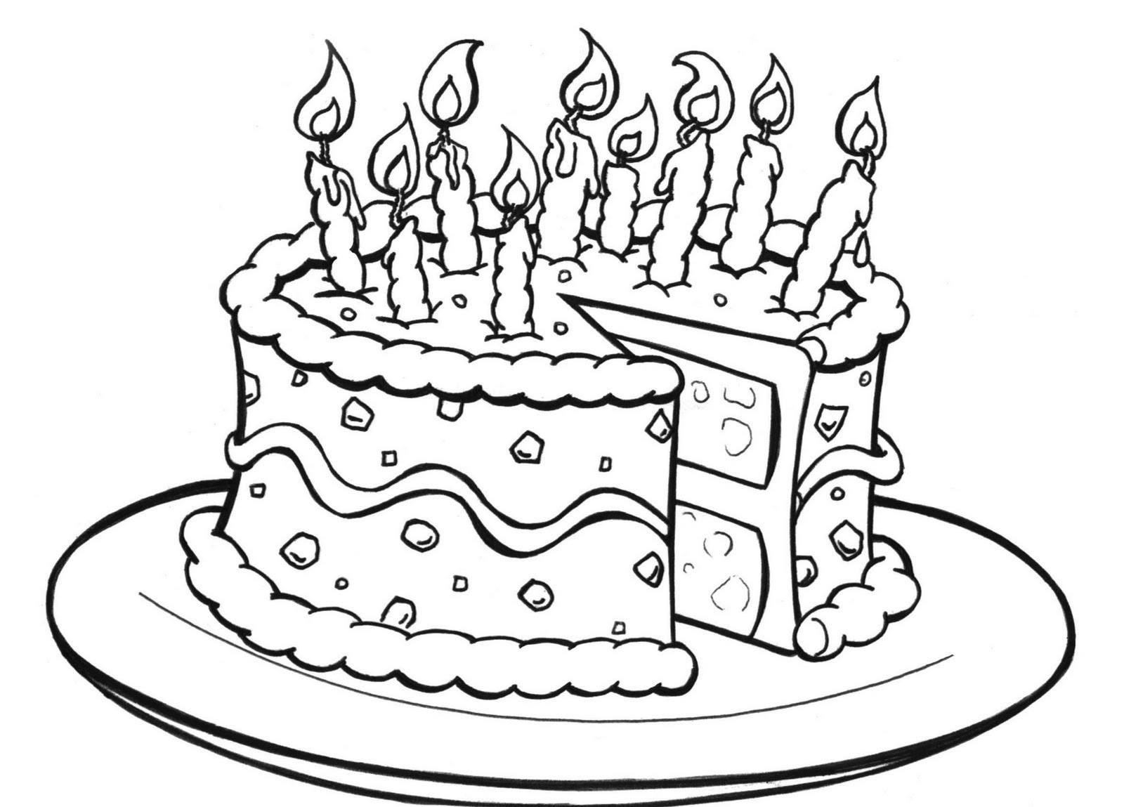 Birthday Cake Color Pages Activity Shelter