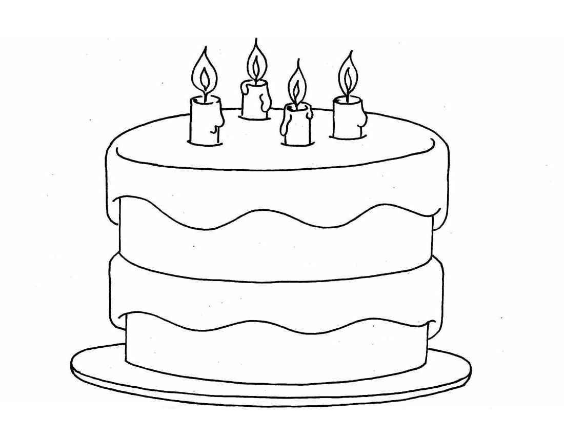 Birthday Cake Color Pages Activity Shelter