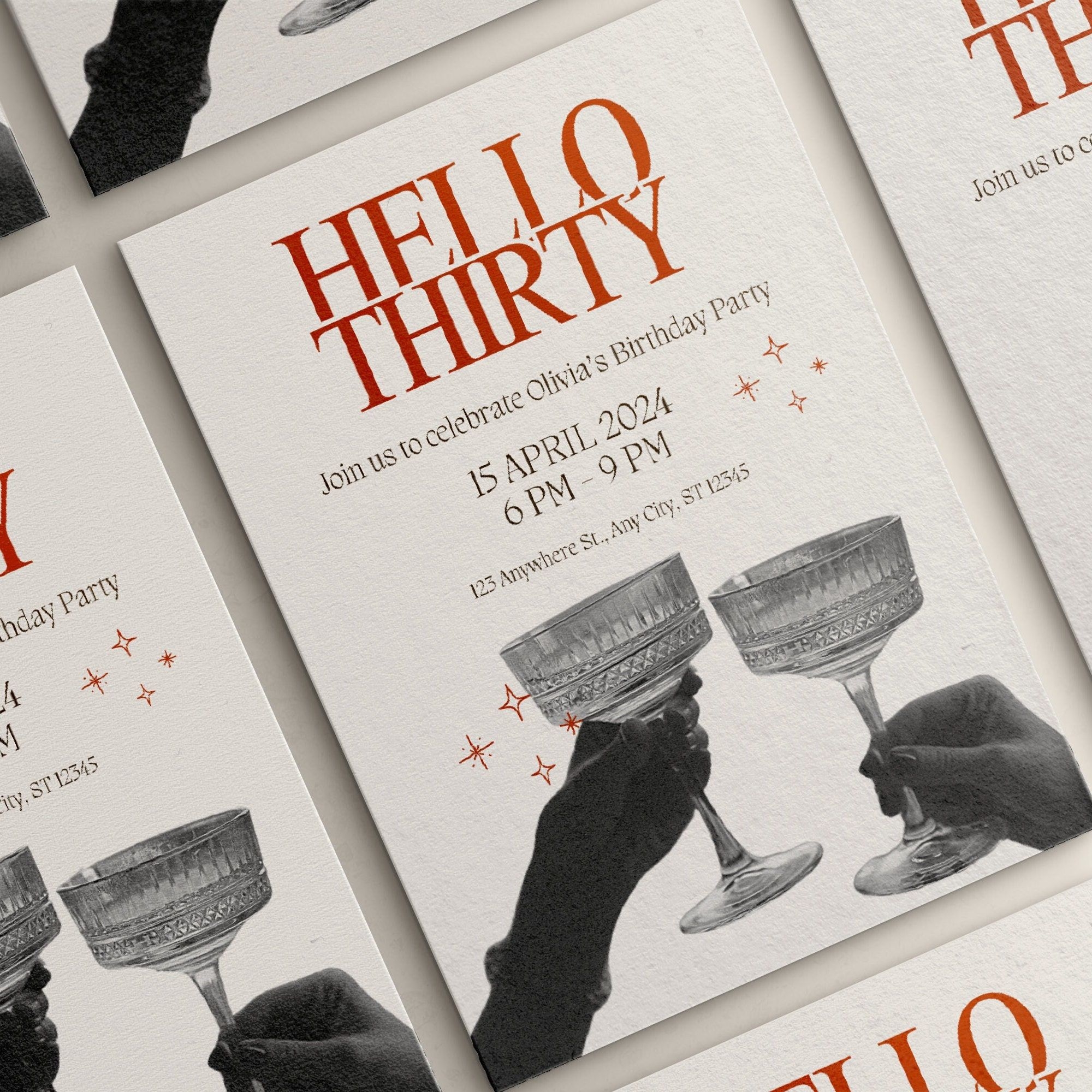 Birthday Card 30th Birthday Invitation 26th Birthday Invitation 29th