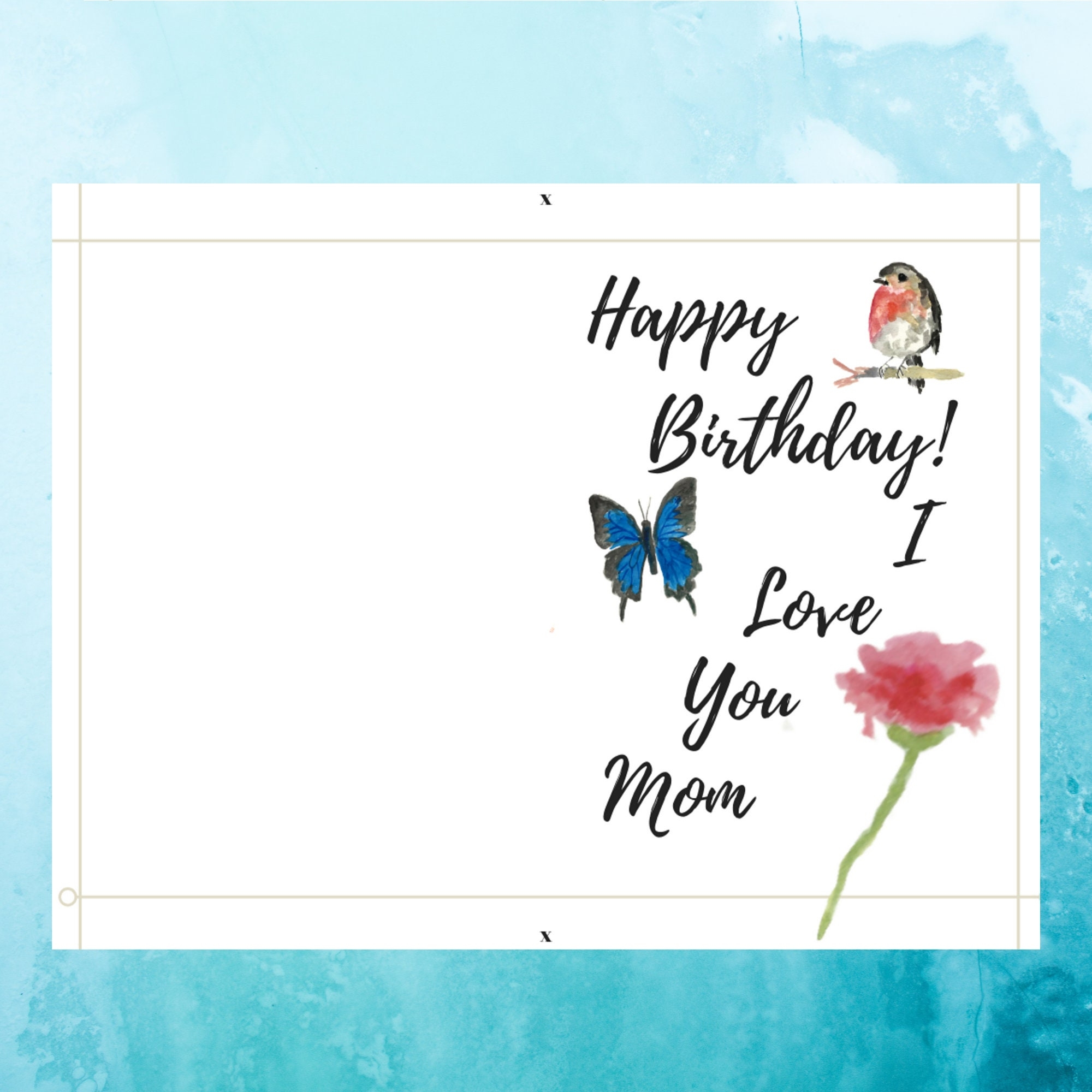printable birthday card for mom to color