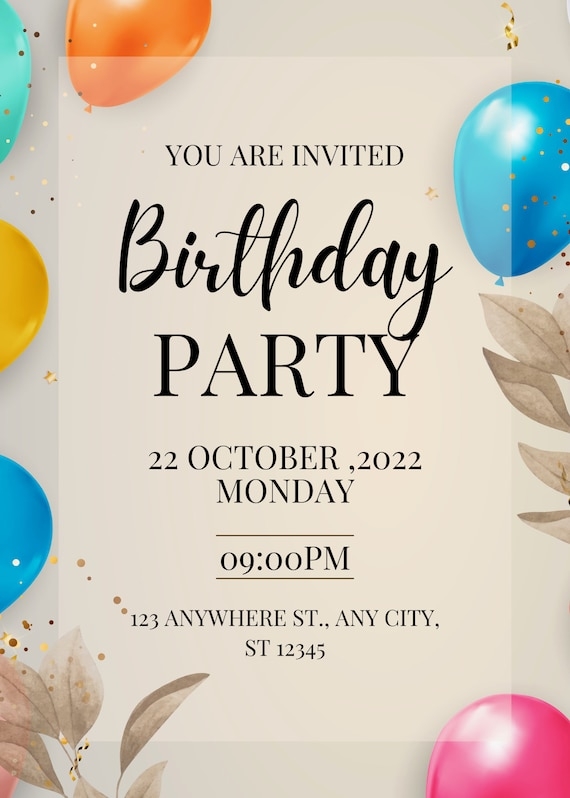 Birthday Invitation Template Birthday Invitation Letter Template 
