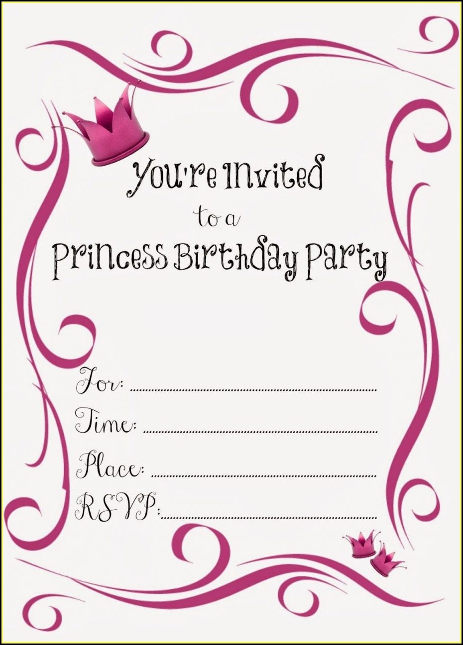 Birthday Party Invitation Templates Free Template 1 Resume Examples 