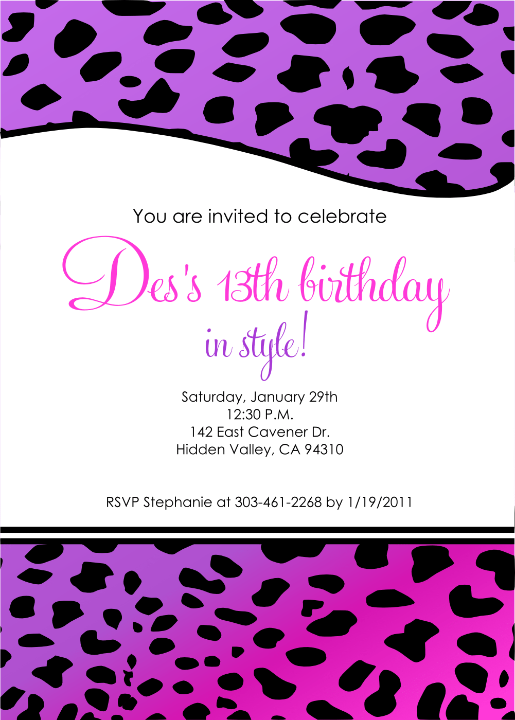 Birthday Party Invitations 13