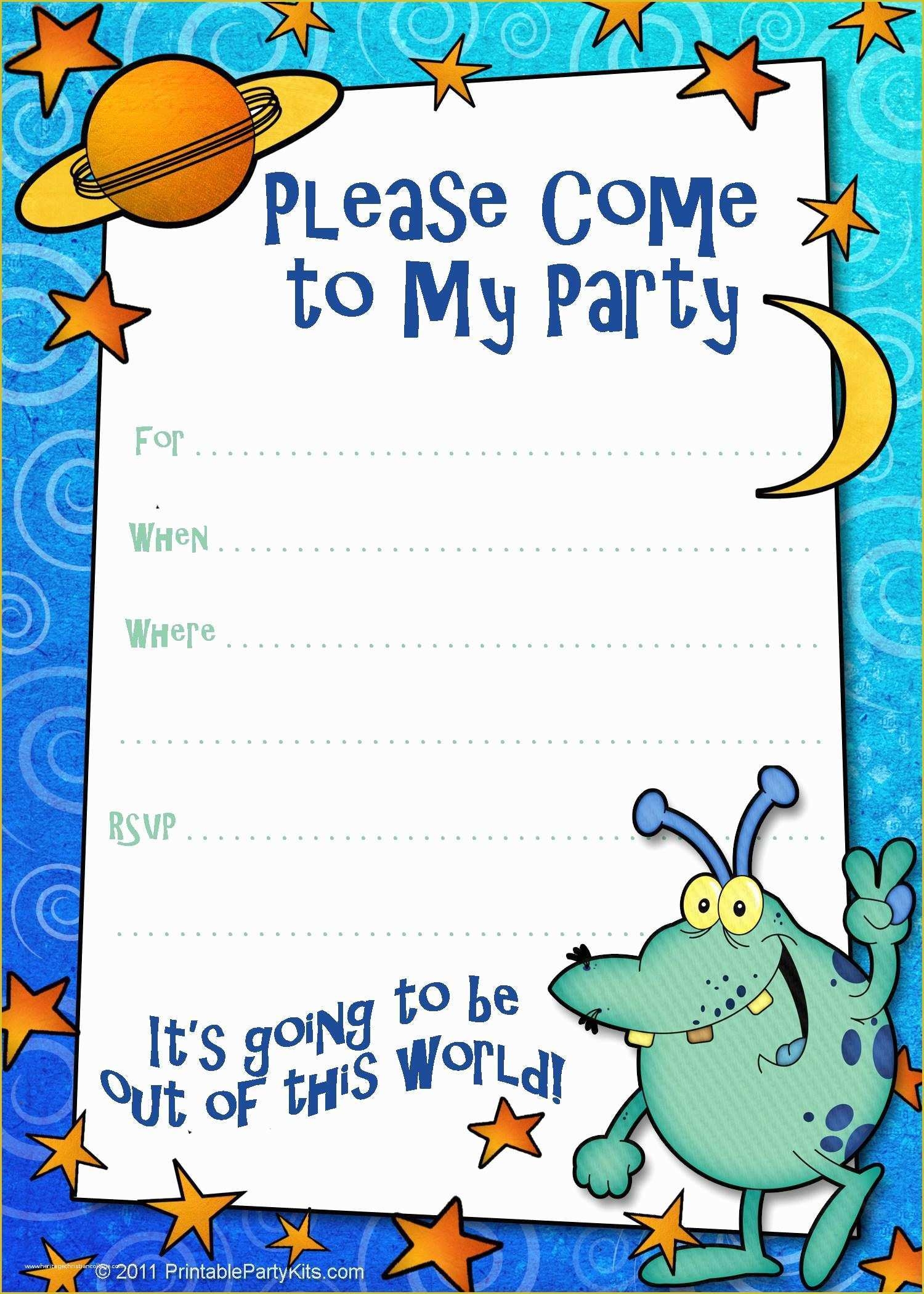 4th birthday party invitation templates free