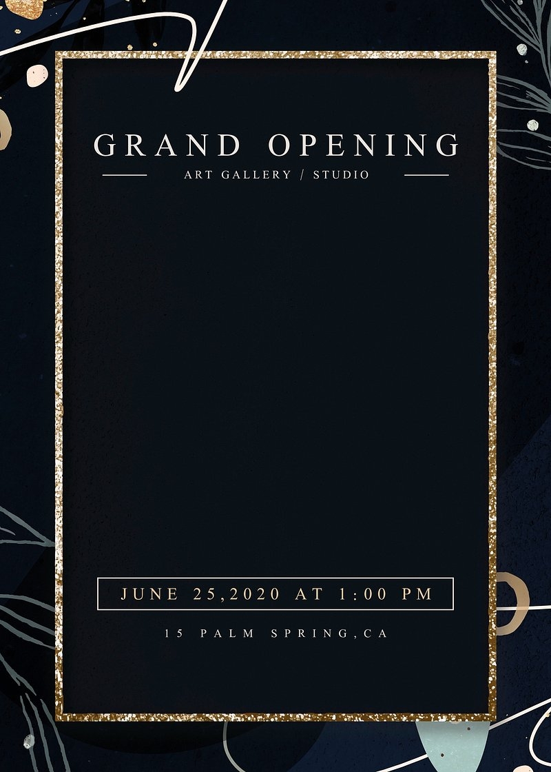 Black Aesthetic Invitation Card Template Free Photo Rawpixel