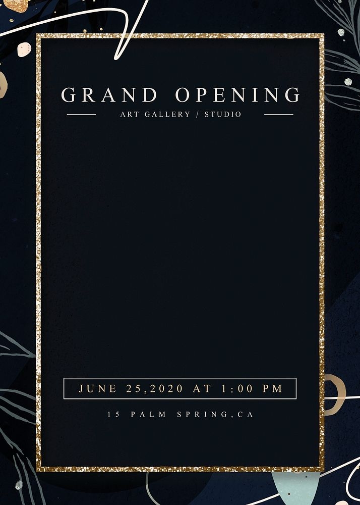 Black Aesthetic Invitation Card Template Free Photo Rawpixel
