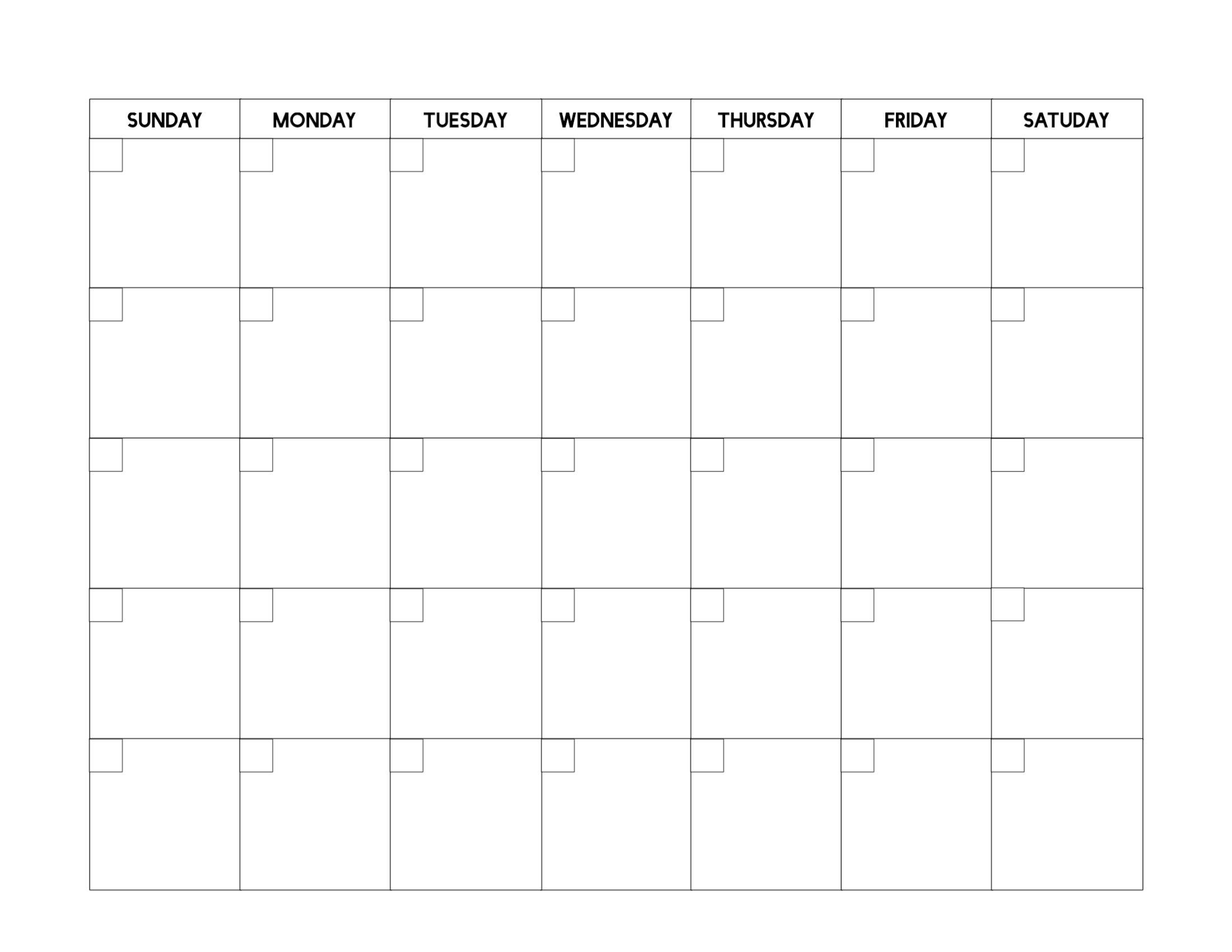 Blank Monthly Calendar Template Free Printable Calendar Templates 