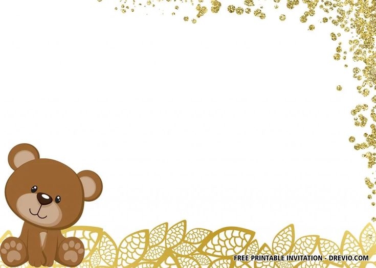 teddy bear invitation template