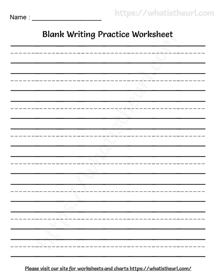 Blank Writing Practice Sheets Printable Handwriting Worksheets