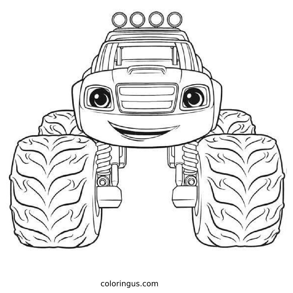 Blaze Coloring Pages Free Printable PDF