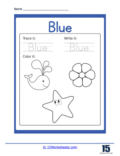 Blue Color Sheet Printable Free PDF Color Blue Worksheet For 