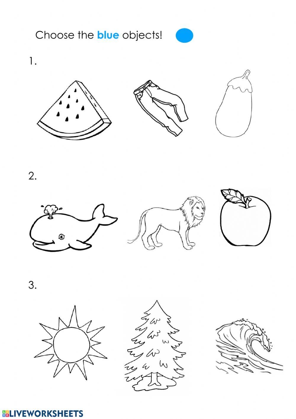 blue worksheet