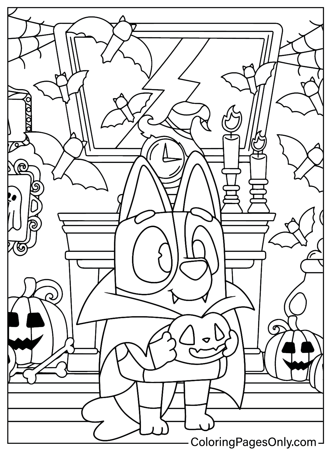 Bluey Halloween Coloring Pages Spooktacular Fun Halloween Coloring