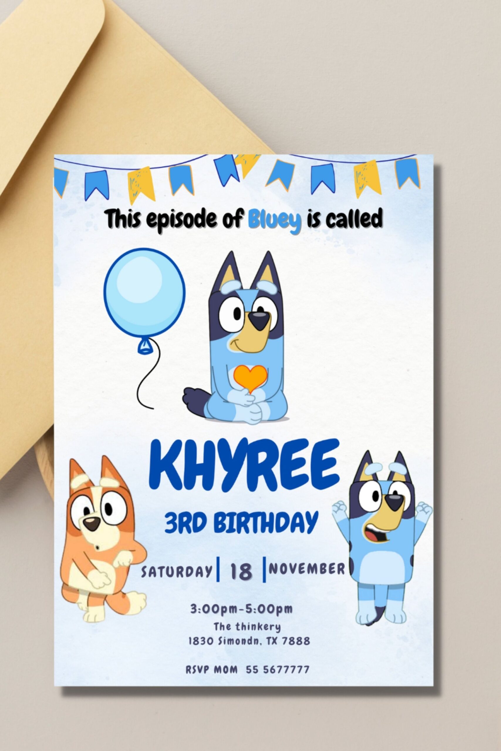 Bluey Invitations Template Printable And Enjoyable Learning