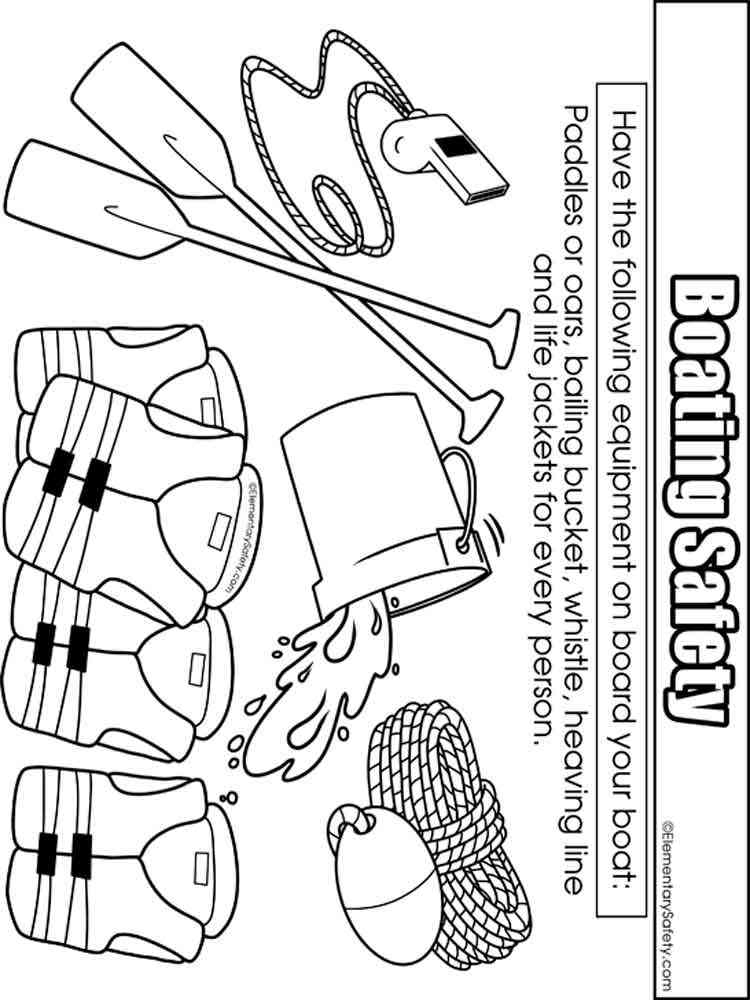 Boating Safety Coloring Pages