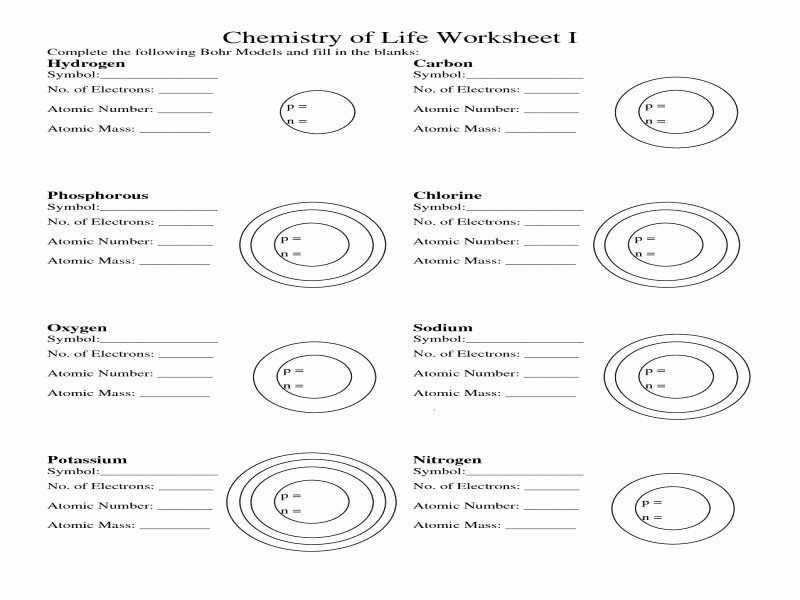 Bohr Atomic Models Worksheet Answers Awesome Bohr Atomic Models 