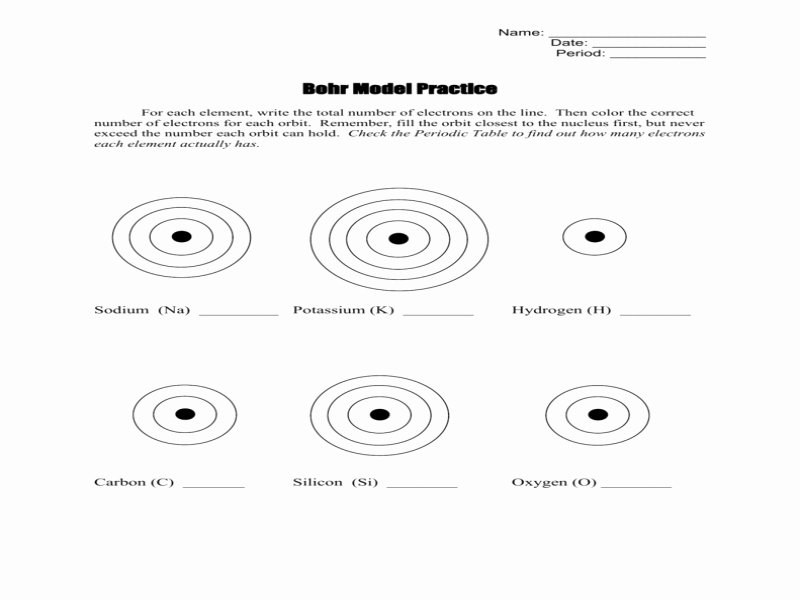 Bohr Atomic Models Worksheet Inspirational Bohr Atomic Models Worksheet