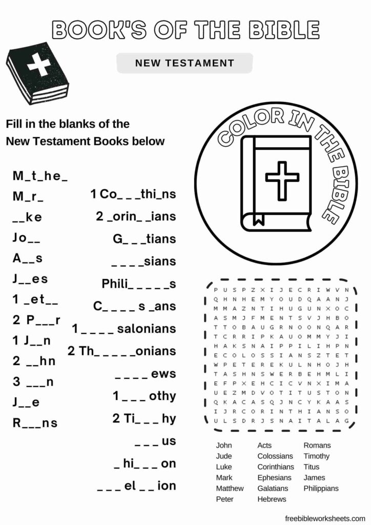 bible activities for kids printable free
