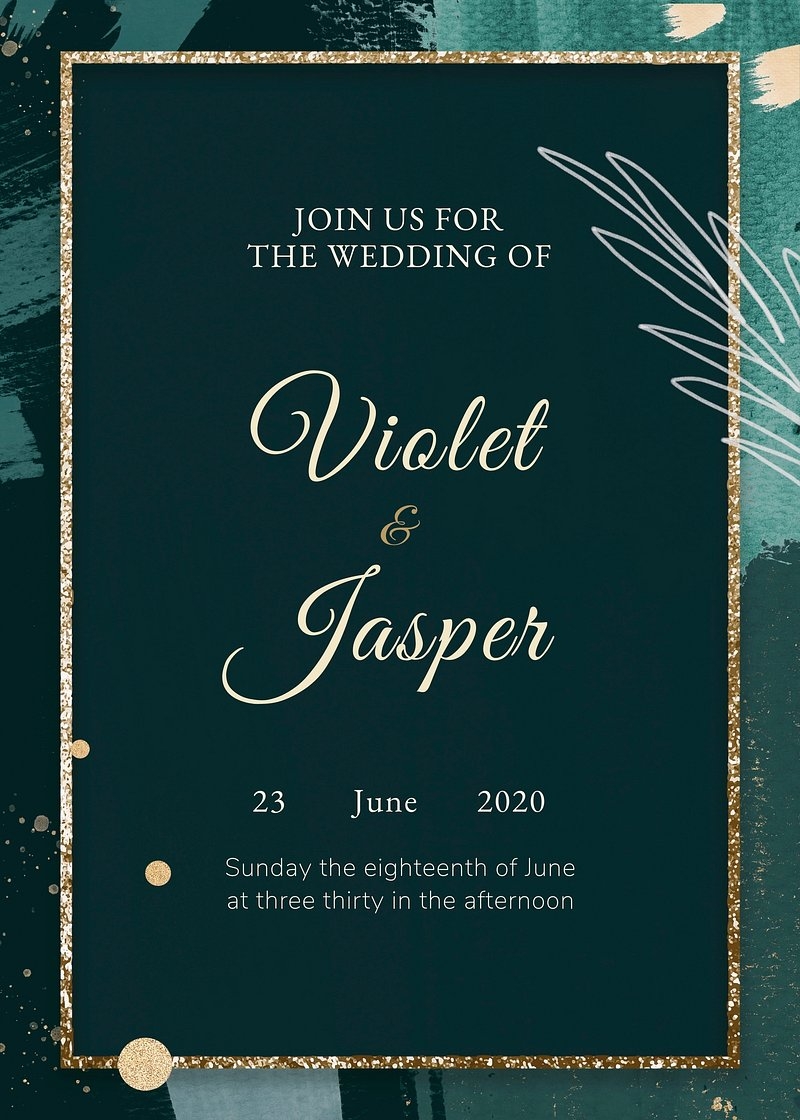 Botanical Aesthetic Invitation Card Template Free Photo Rawpixel
