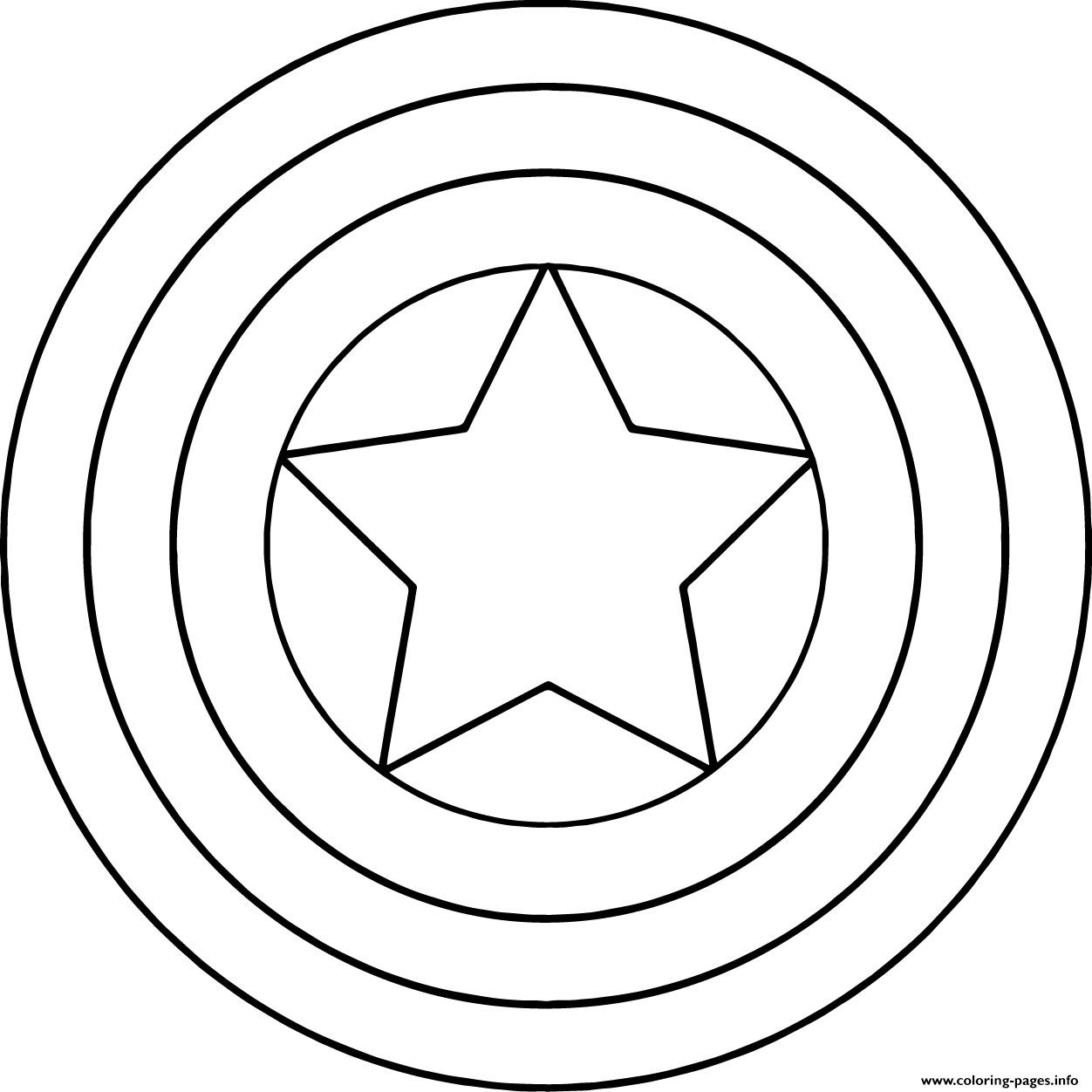 Bouclier Captain America Coloring Pages Printable