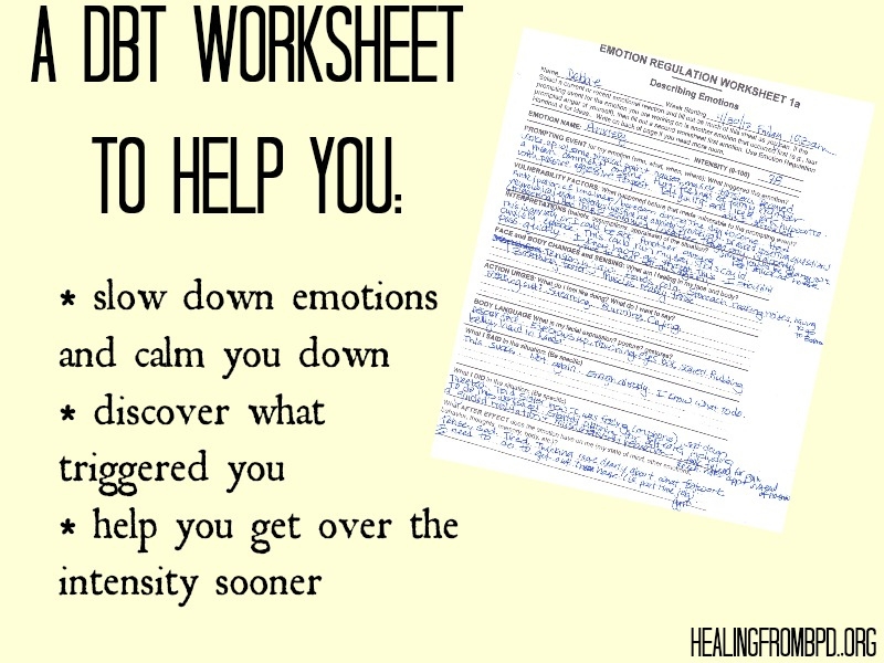 BPD Worksheets Free DBT Worksheets