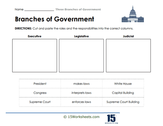 Branches Of Government Worksheets 15 Worksheets Worksheets Library