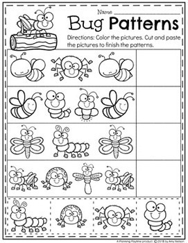 Bug Activities Preschool Worksheets Library