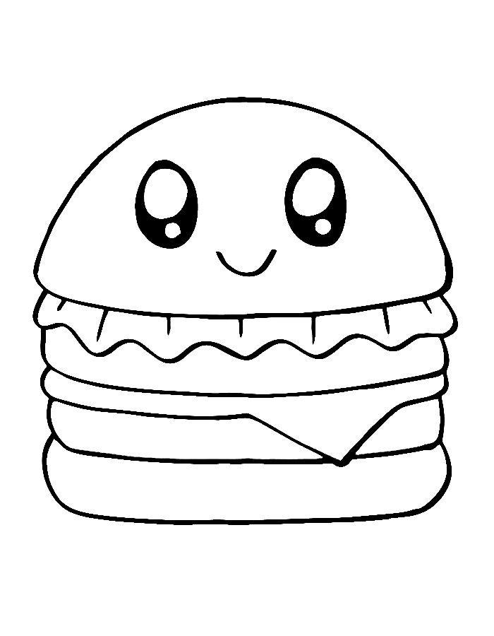 Burger Coloring Pages