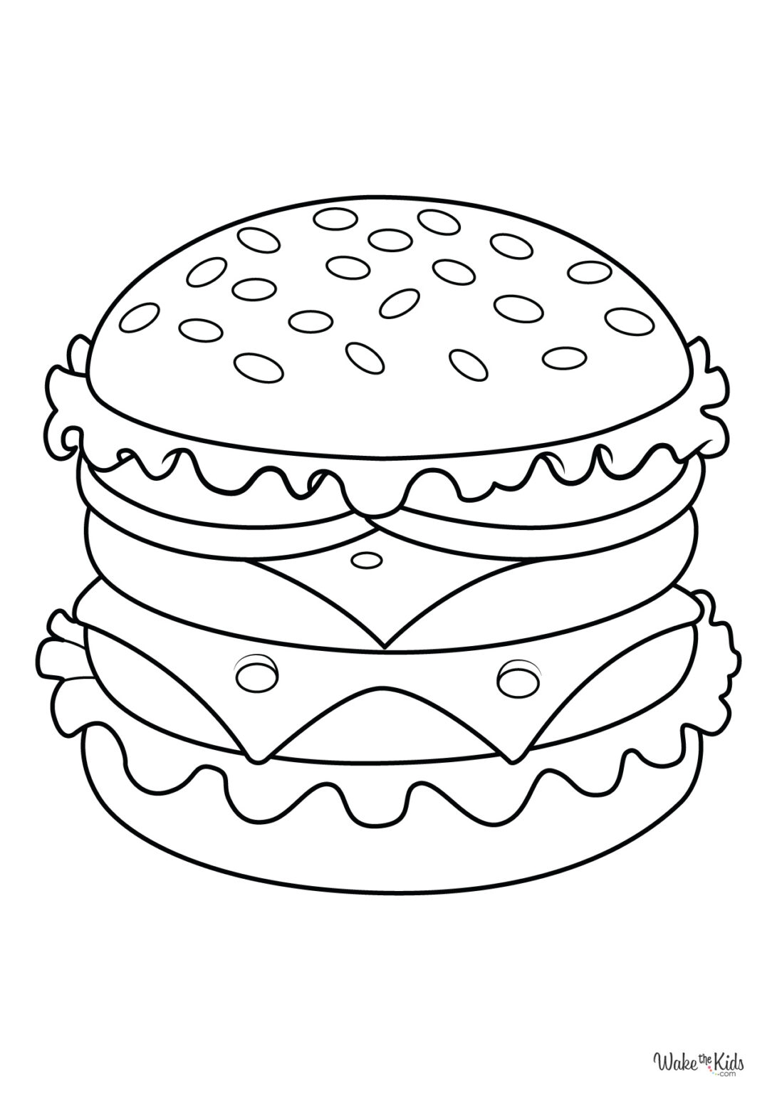 Burger Coloring Pages Free Printable PDFs WakeTheKids