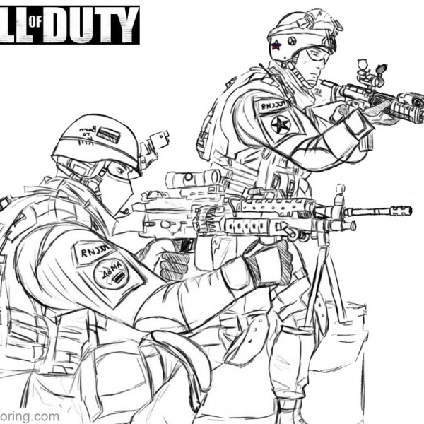 Call Of Duty Coloring Pages Zombies Free Printable Coloring Pages