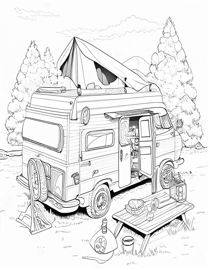Coloring Pages Of Campers