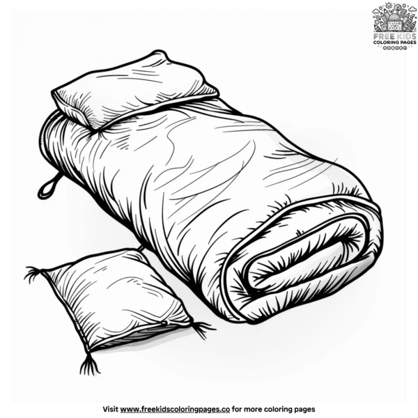 Camping Blanket Coloring Pages