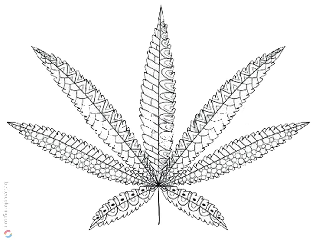 Cannabis Coloring Pages At GetDrawings Free Download