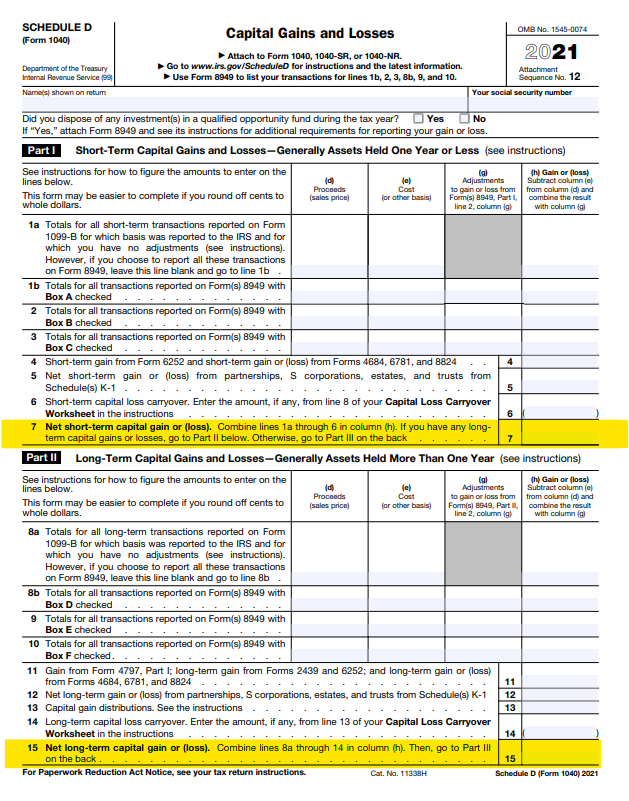 capital loss carryover worksheet 2023