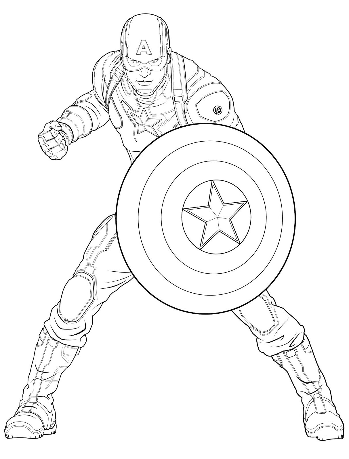 Captain America Coloring Book Pages