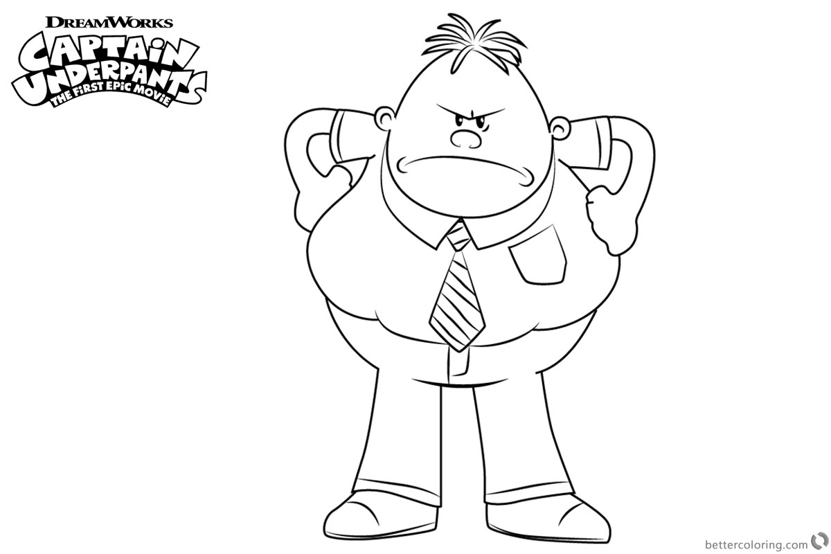 Captain Underpants Coloring Pages