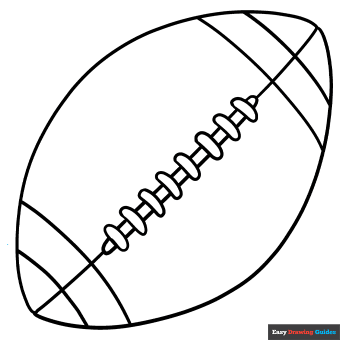 Cartoon Football Coloring Page Easy Drawing Guides