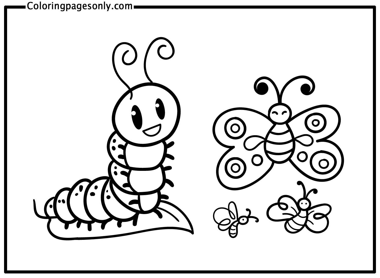 Caterpillar Coloring Page